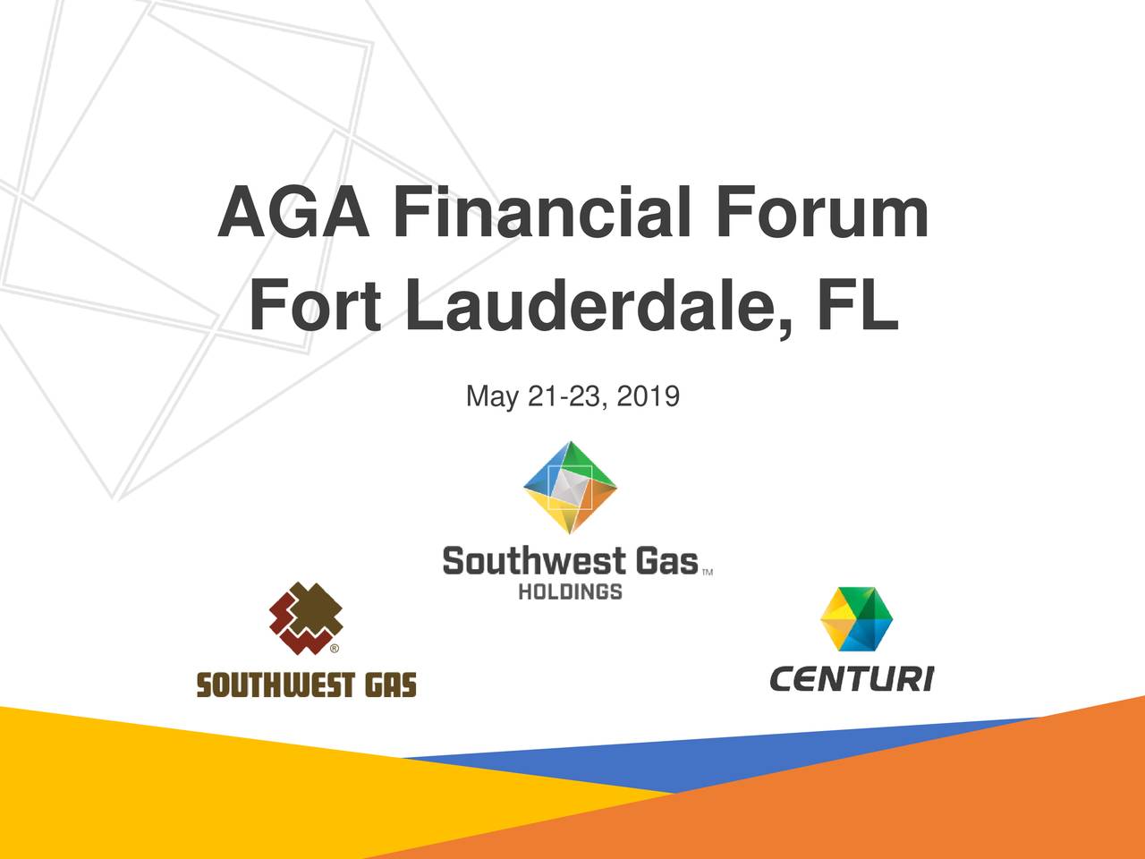 Southwest Gas Holdings (SWX) Presents At AGA Financial Forum 2019
