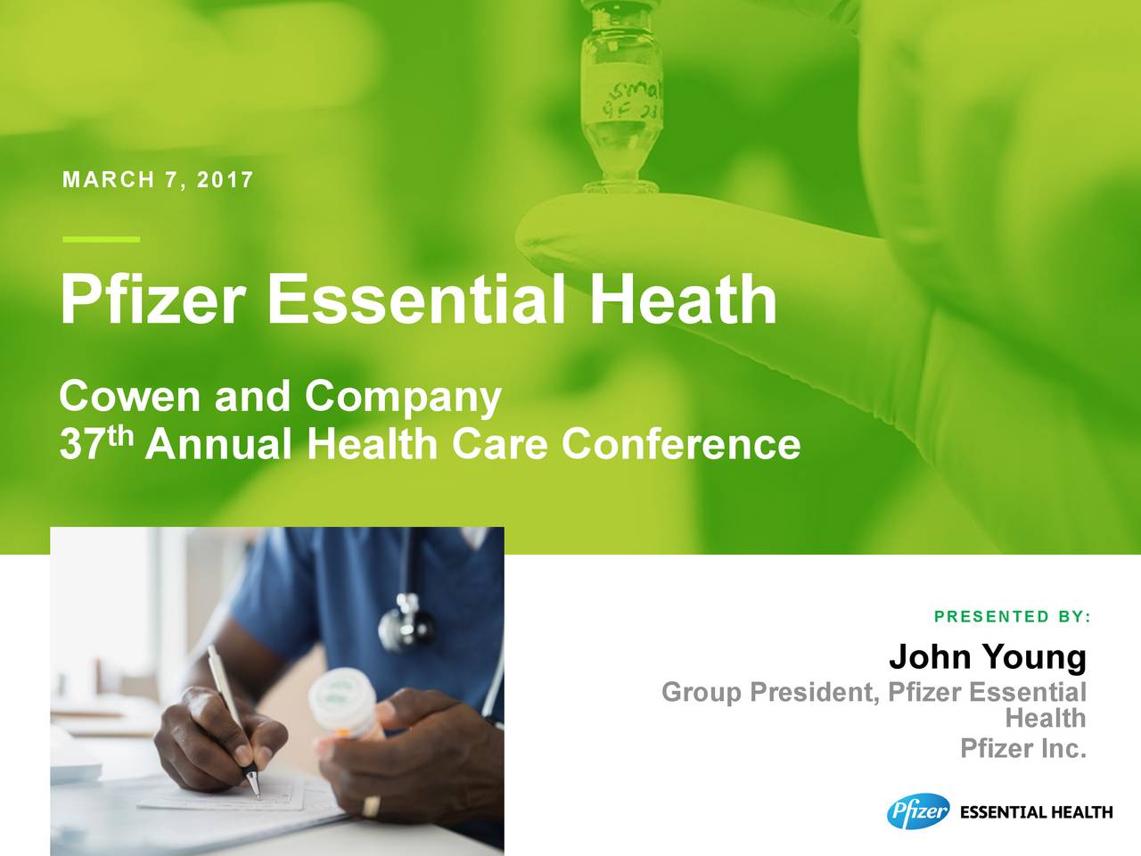 Cowen and Company 37th Annual Healthcare Conference Pfizer Inc. (NYSE