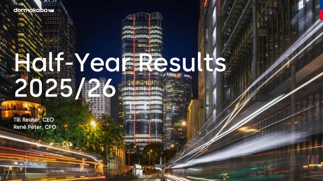 dormakaba Holding AG 2026 Q2 - Results - Earnings Call Presentation ...