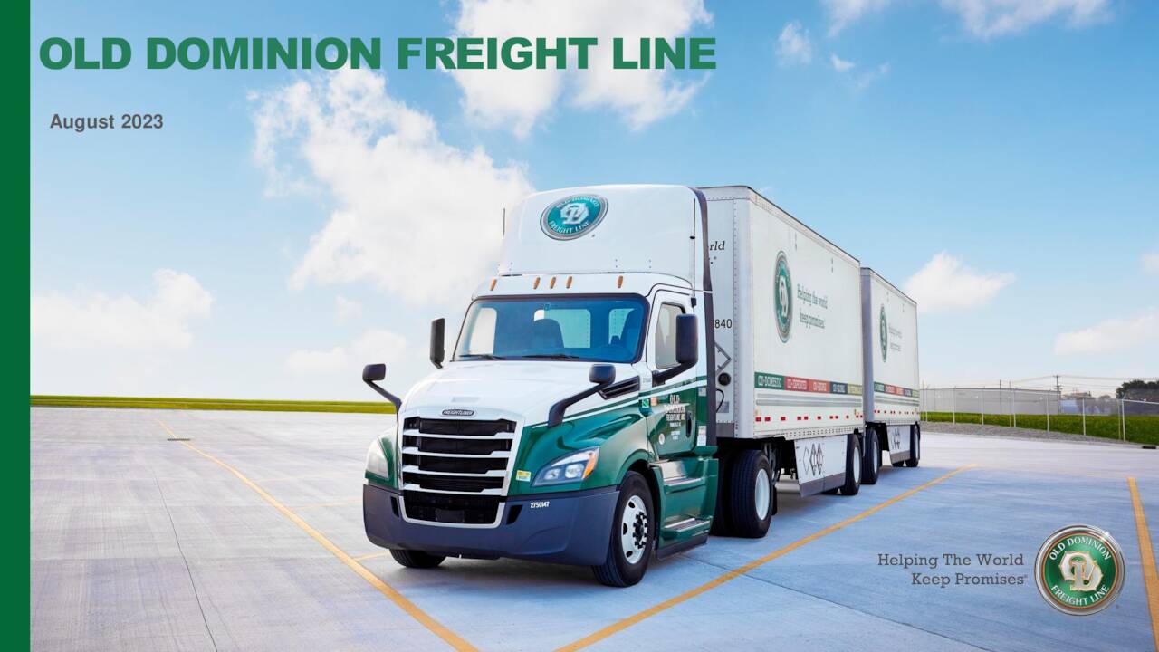 Old Dominion Freight Line, Inc. 2023 Q2 - Results - Earnings Call ...