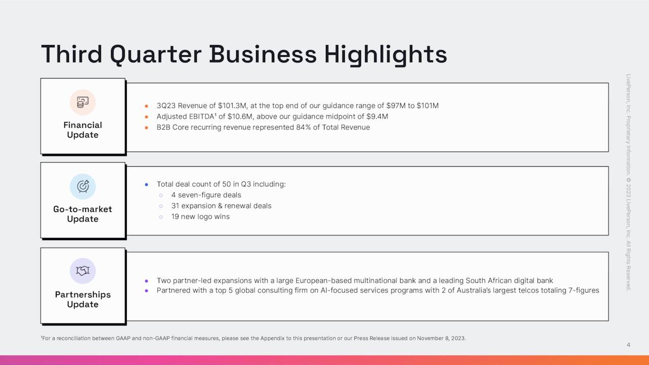 3rd quarter business highlights