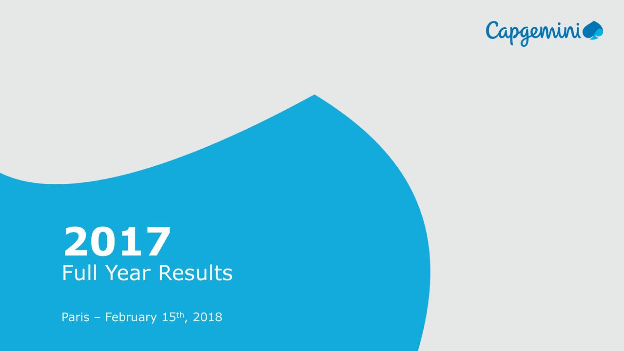 Capgemini SE ADR 2017 Q4 Results Earnings Call Slides (OTCMKTS