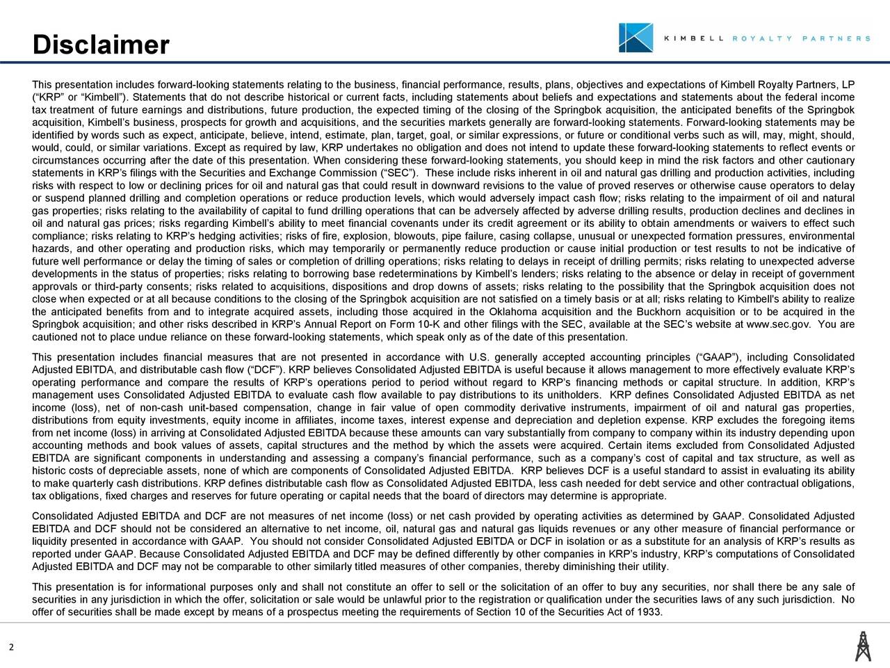 Kimbell Royalty Partners, LP 2019 Q4 Results Earnings Call