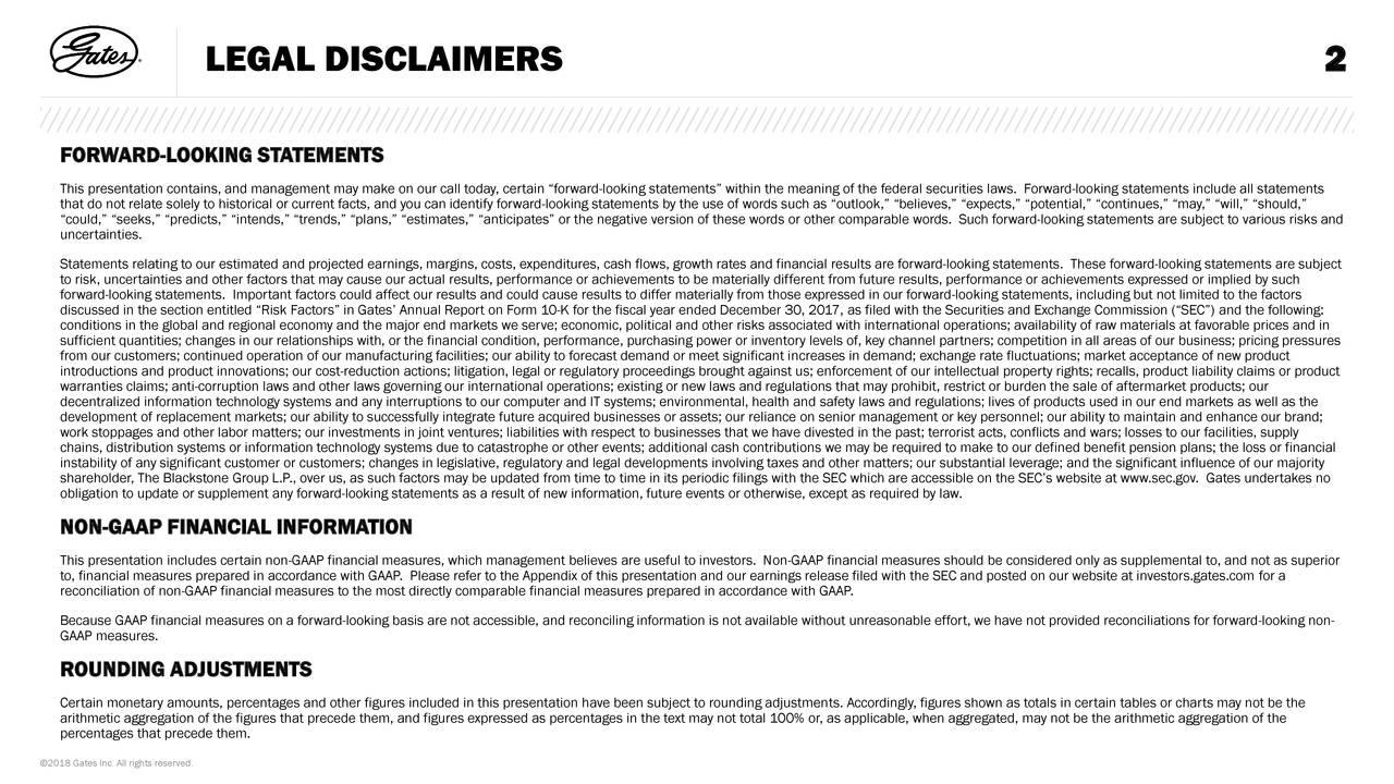 LEGAL DISCLAIMERS                                                                                                                                               2