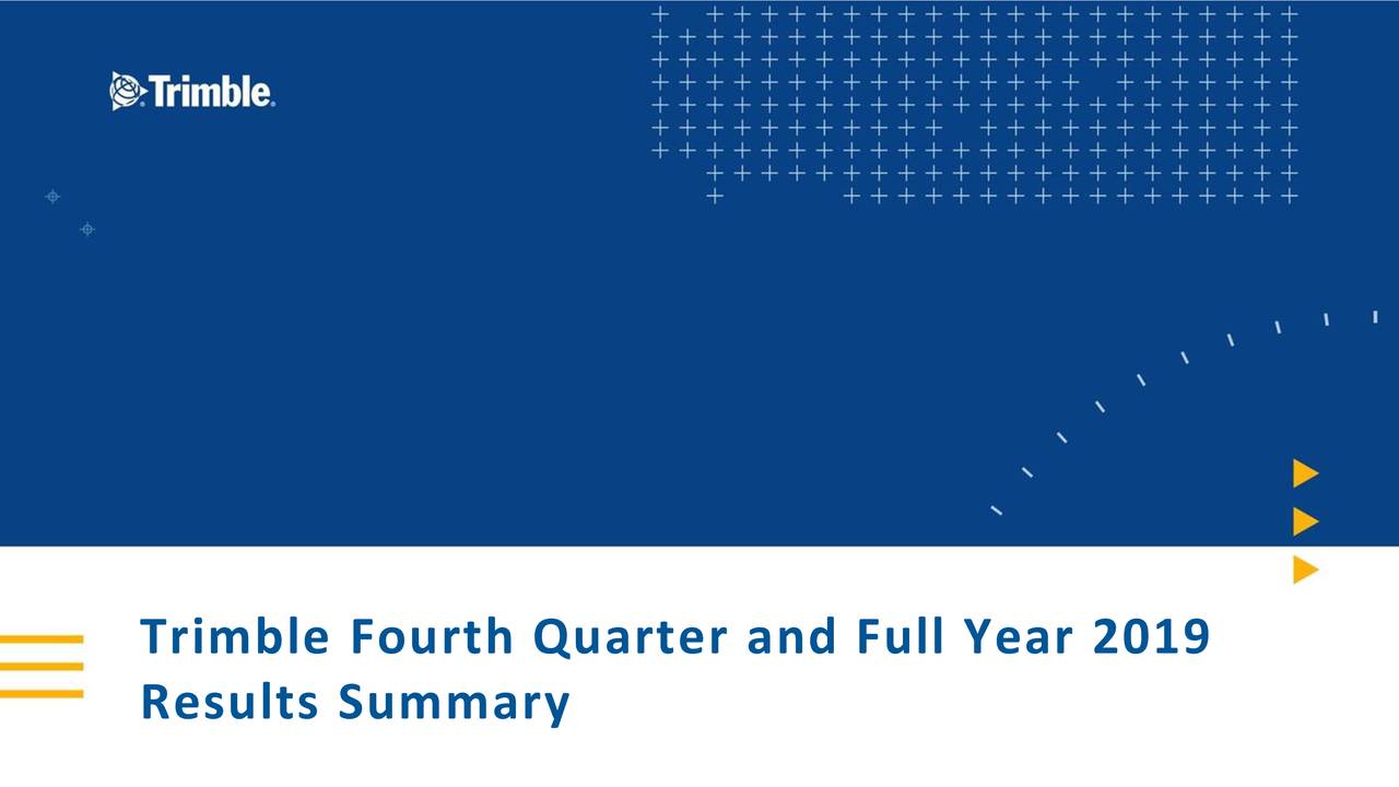 Trimble Inc. 2019 Q4 Results Earnings Call Presentation (NASDAQ