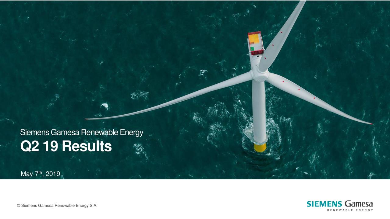 Siemens Gamesa Renewable Energy, S.A. 2019