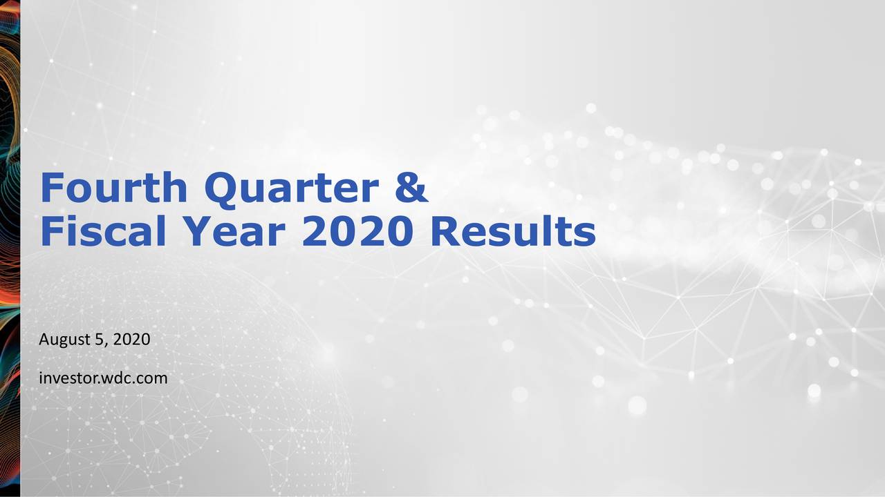 Western Digital Corporation 2020 Q4 Results Earnings Call
