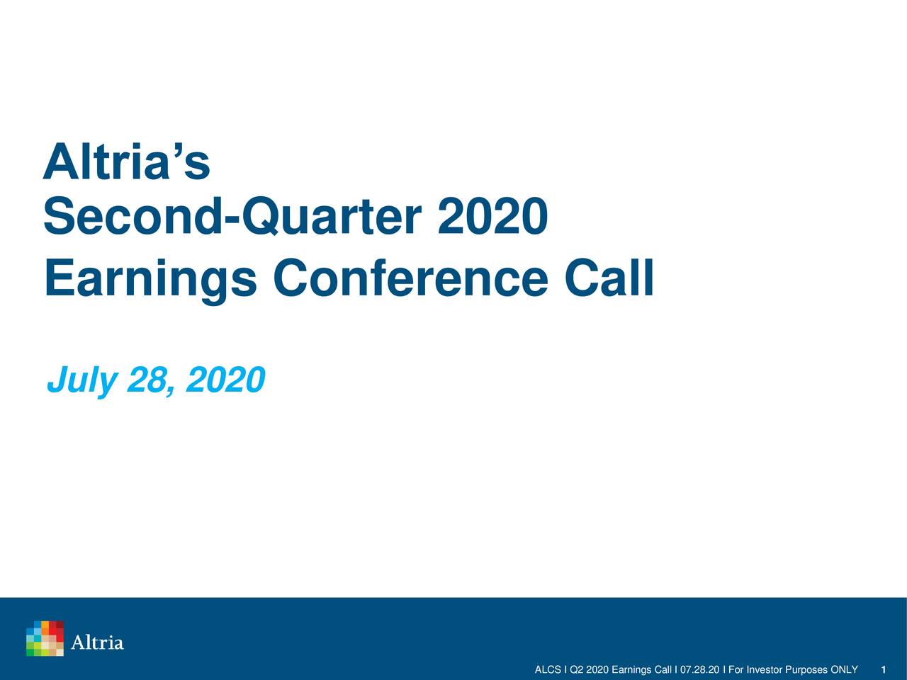 Altria Earnings Call