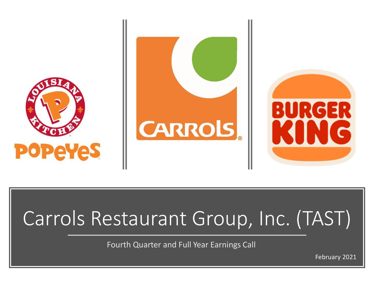 Carrols Restaurant Group, Inc. (T              AST)