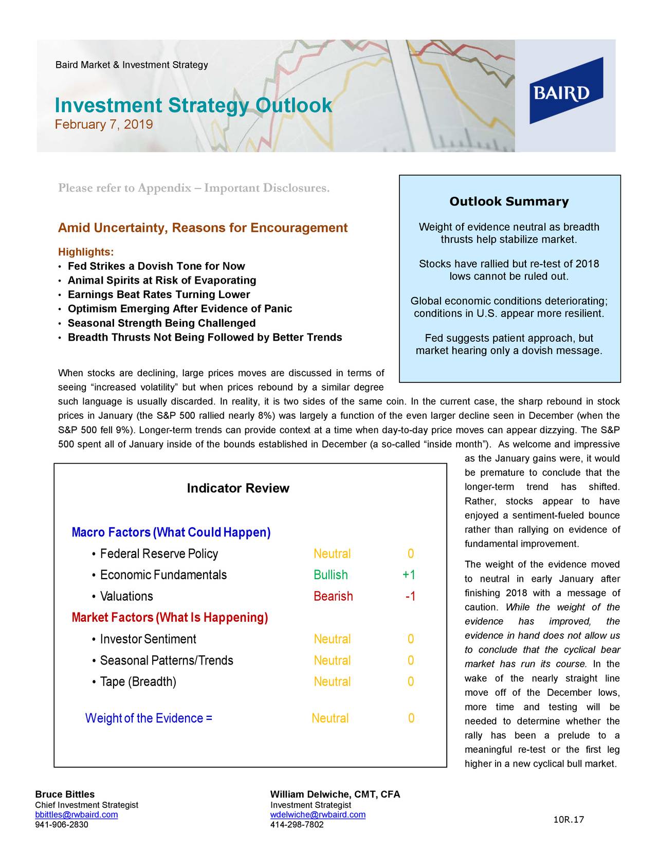 Investment Strategy Outlook February 7, 2019 | Seeking Alpha