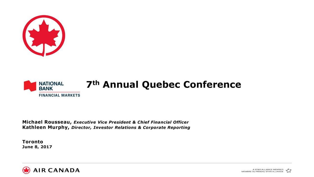 Air Canada Acdvf Presents At National Bank Financial 7th Annual
