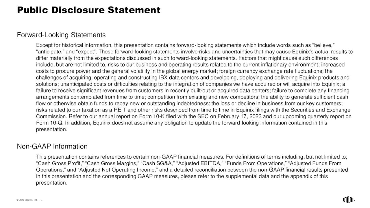 Equinix, Inc. 2023 Q3 Results Earnings Call Presentation (NASDAQ