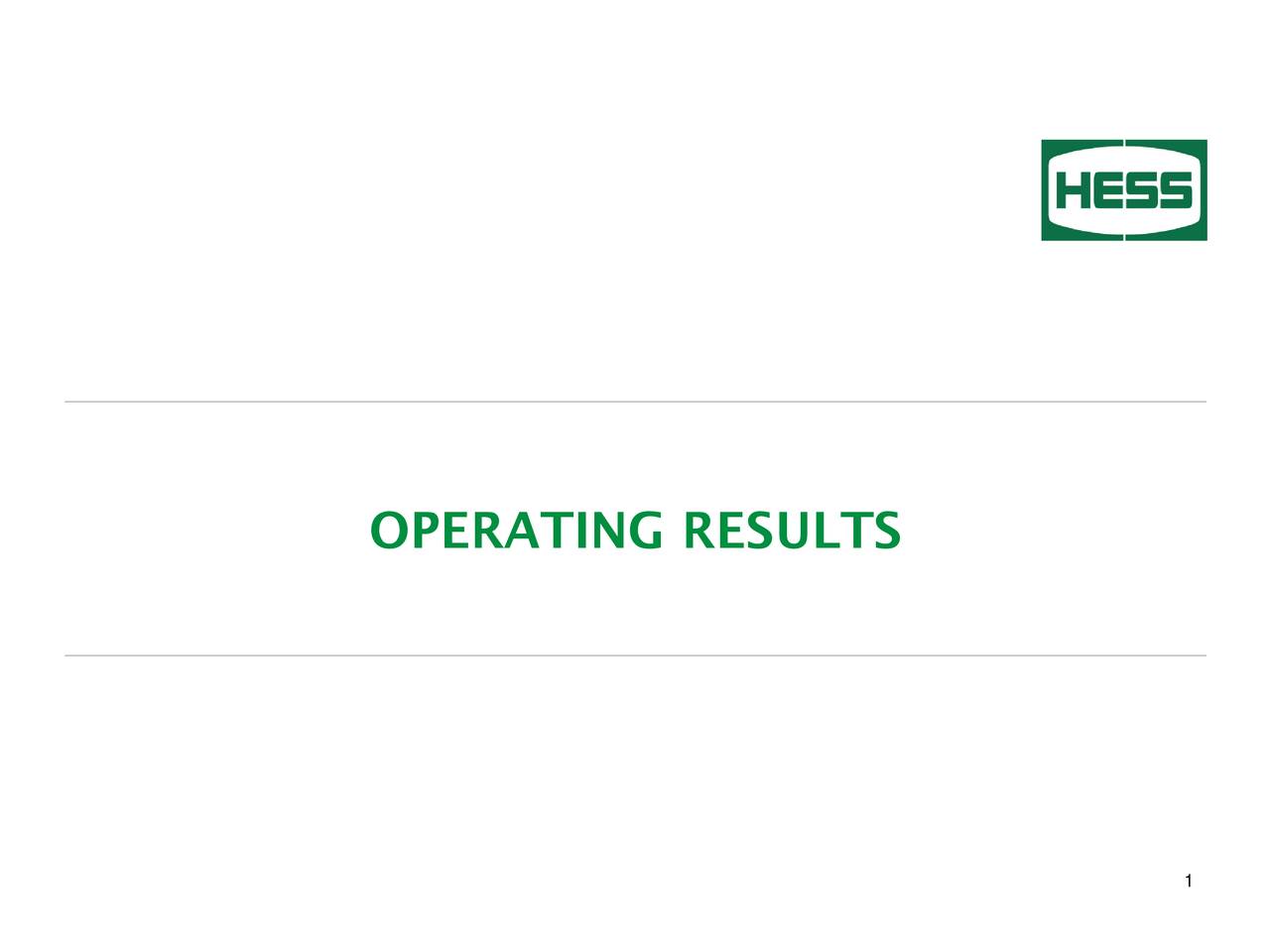 OPERATING RESULTS