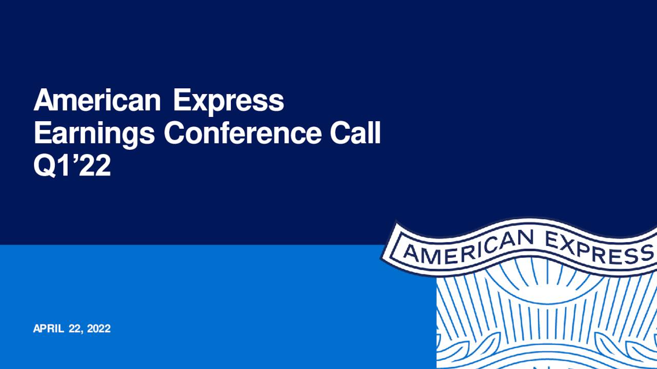 American Express Company 2022 Q1 Results Earnings Call Presentation