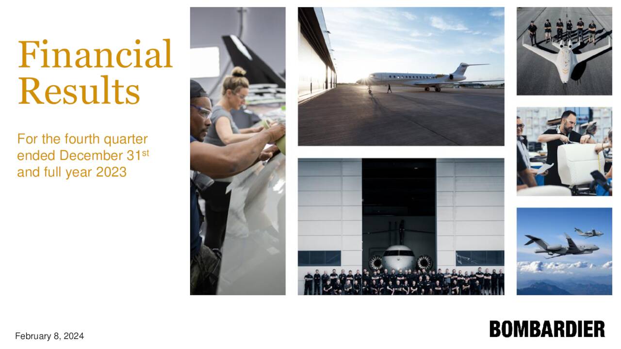 Bombardier Inc. 2023 Q4 Results Earnings Call Presentation (OTCMKTS