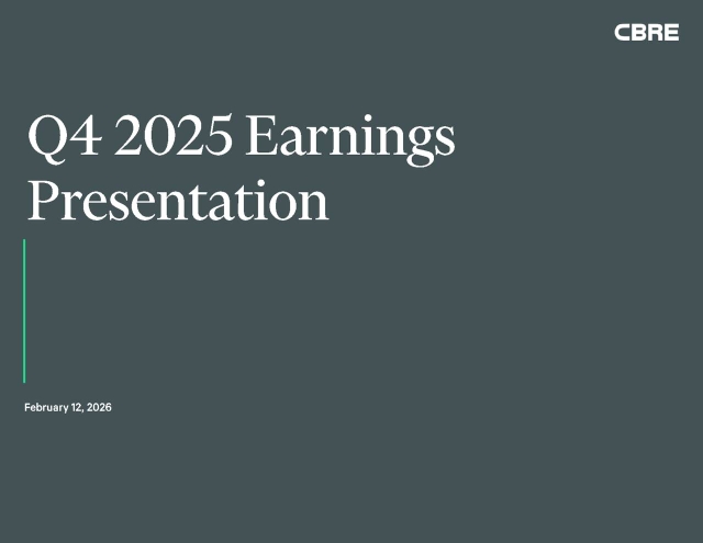 CBRE Group, Inc. 2025 Q4 - Results - Earnings Call Presentation (NYSE ...