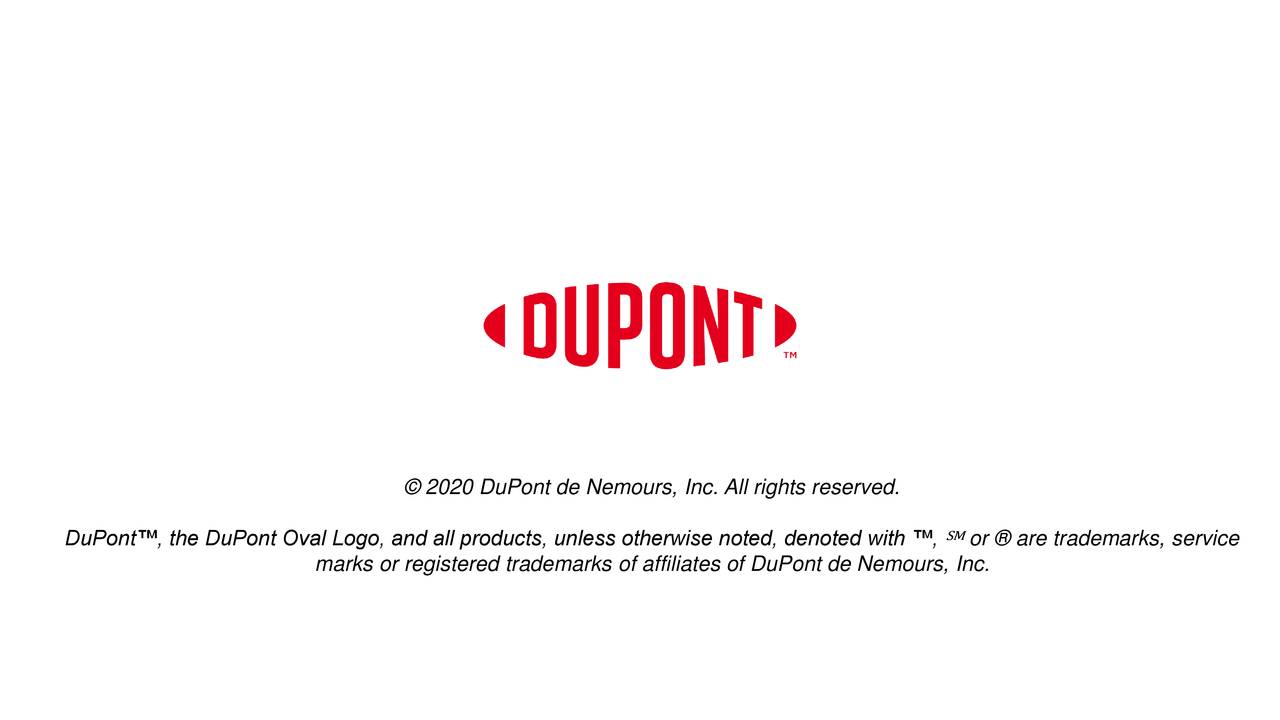 DuPont De Nemours, Inc. 2020 Q1 - Results - Earnings Call Presentation ...