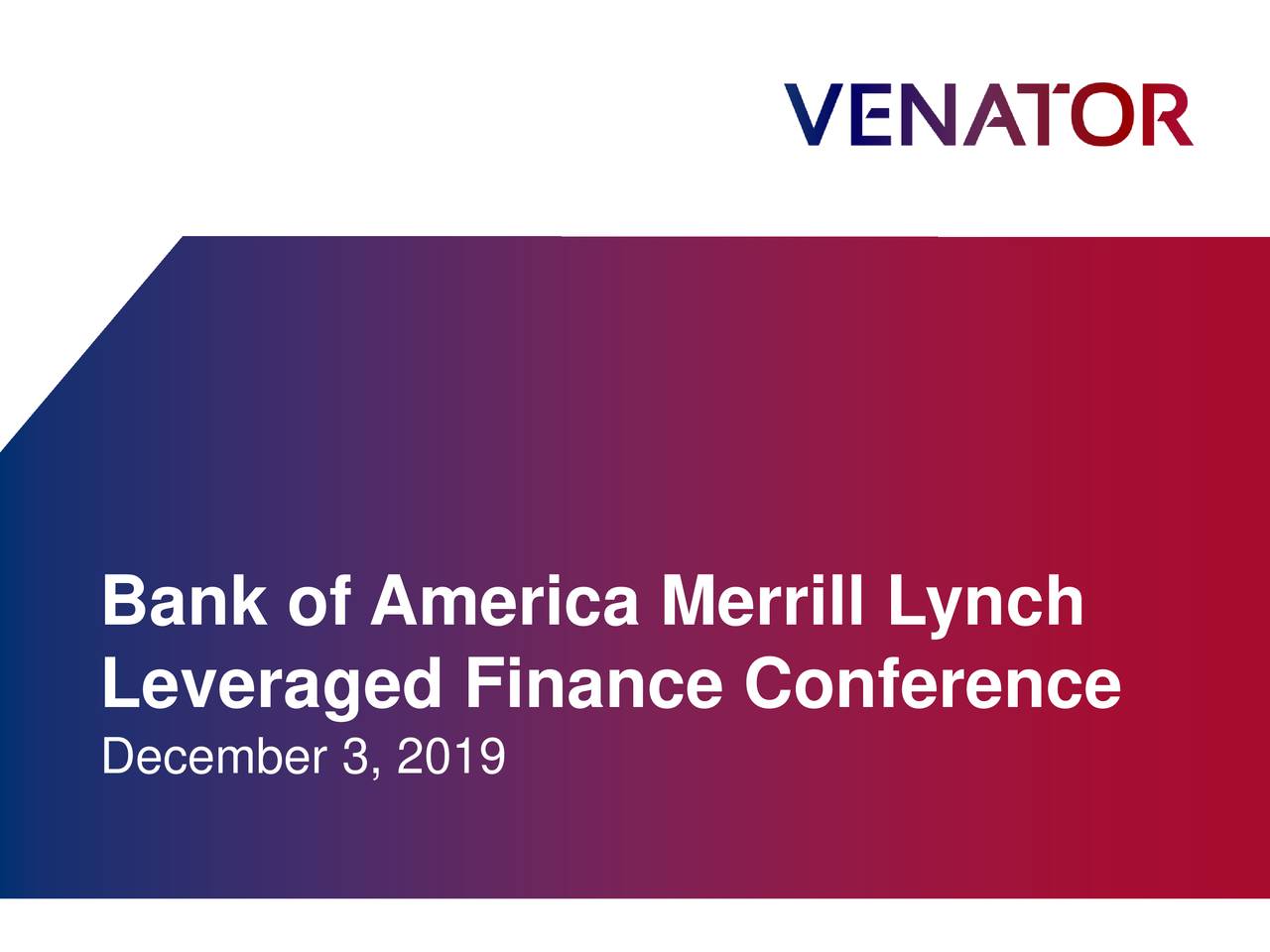 Venator Materials (VNTR) Presents At Bank Of America Merrill Lynch