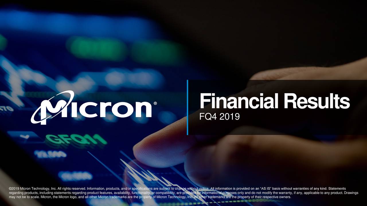 Micron Technology, Inc. 2019 Q4 Results Earnings Call Slides