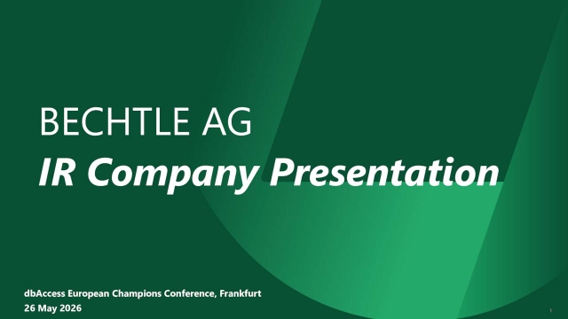 Bechtle AG (BECTY) Presents at DbAccess European Champions Conference ...
