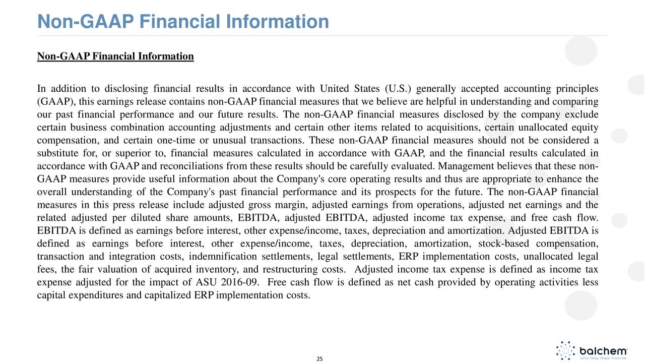 Non-GAAP Financial Information