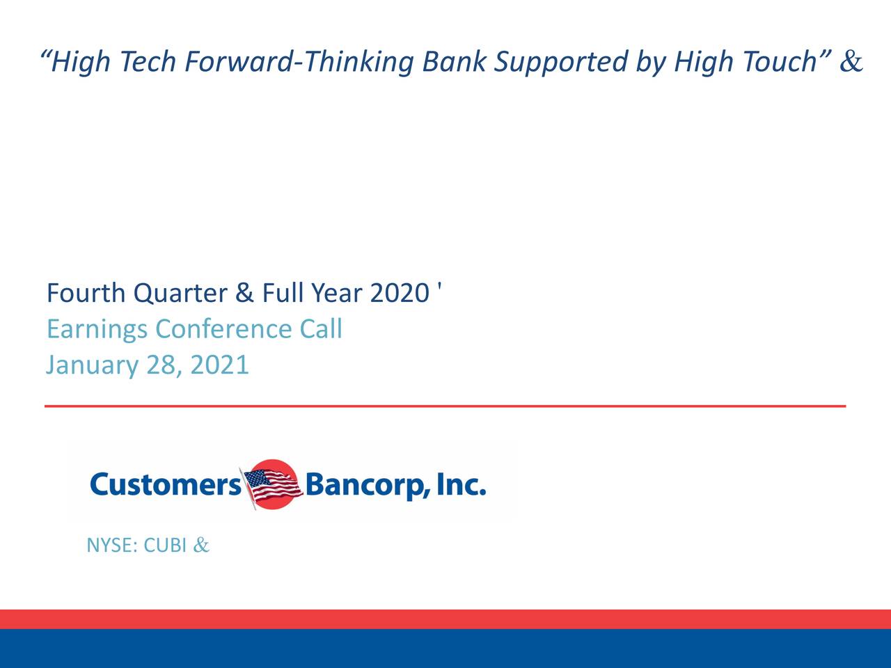 Customers Bancorp, Inc. 2020 Q4 - Results - Earnings Call Presentation ...