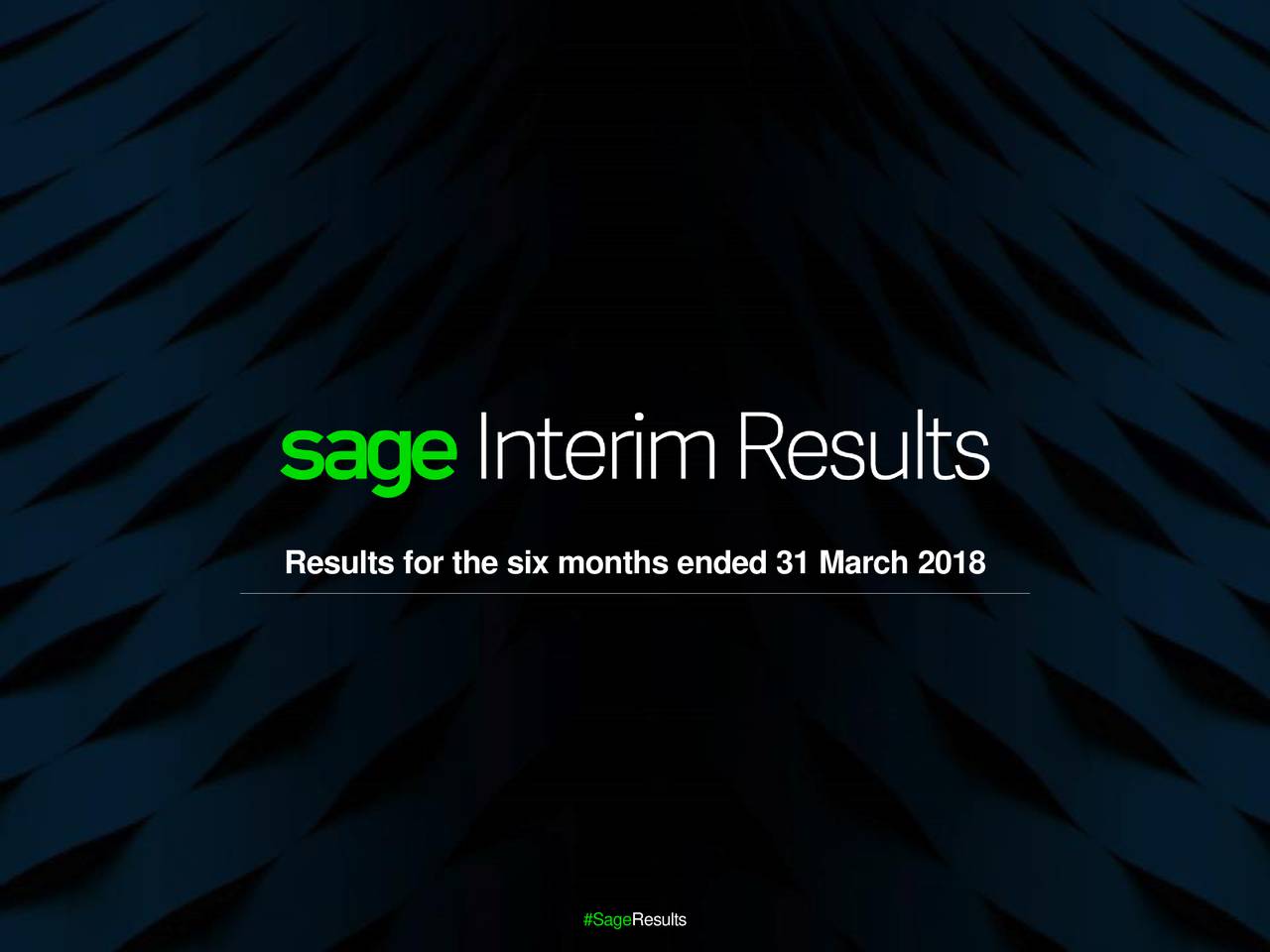 Results for the six months ended 31 March 2018