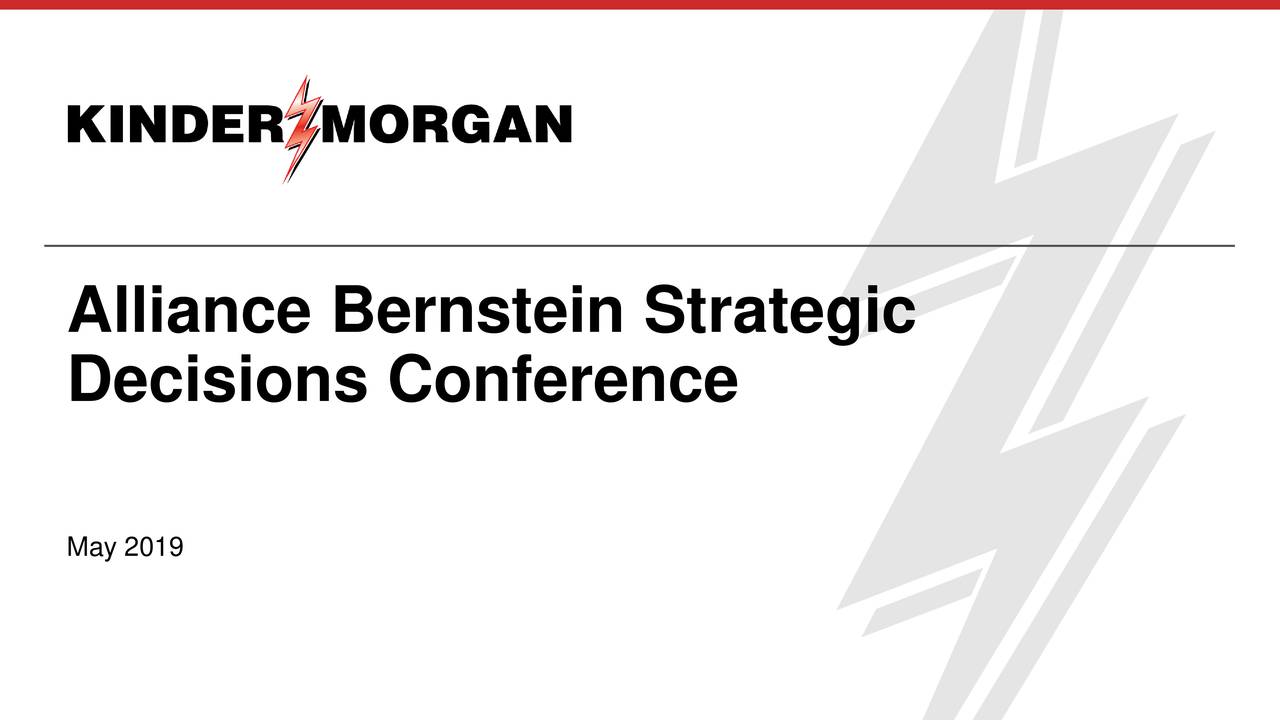 Kinder (KMI) Presents At Bernstein Strategic Decisions