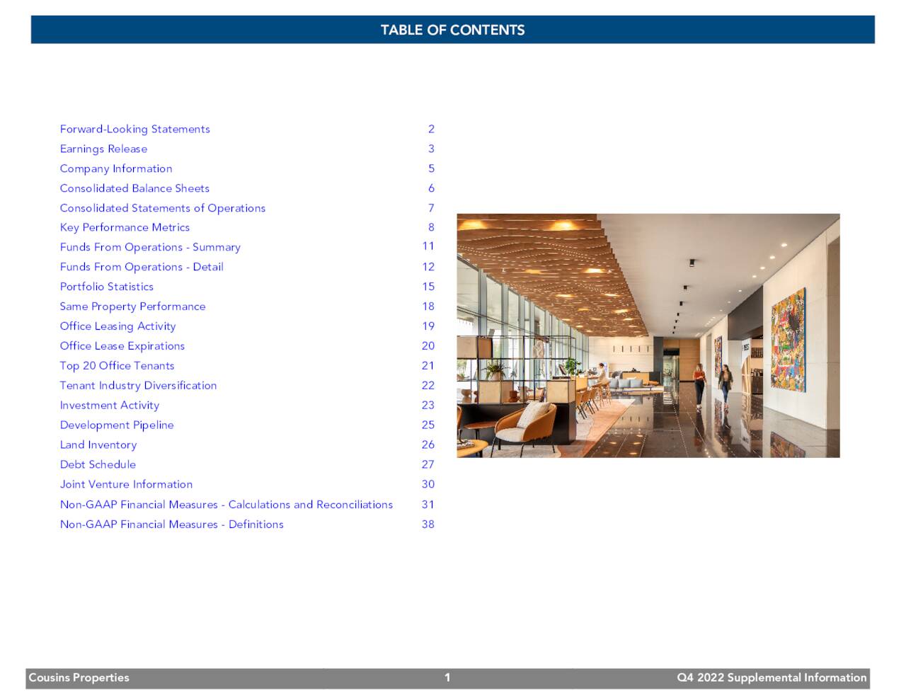 Cousins Properties Incorporated 2022 Q4 Results Earnings Call