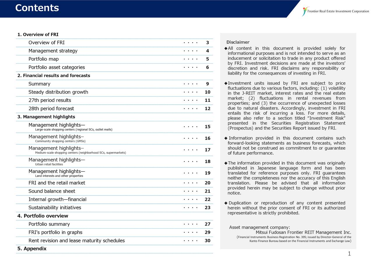 Frontier Real Estate Invest, 2017 Q4 Results Earnings Call Slides