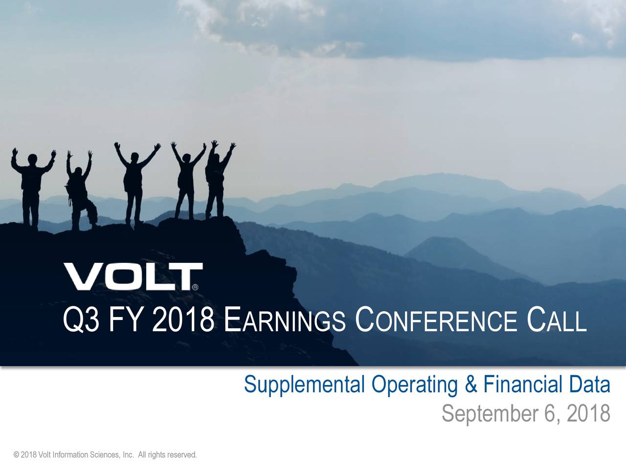 Volt Information Sciences, Inc. 2018 Q3 - Results - Earnings Call ...