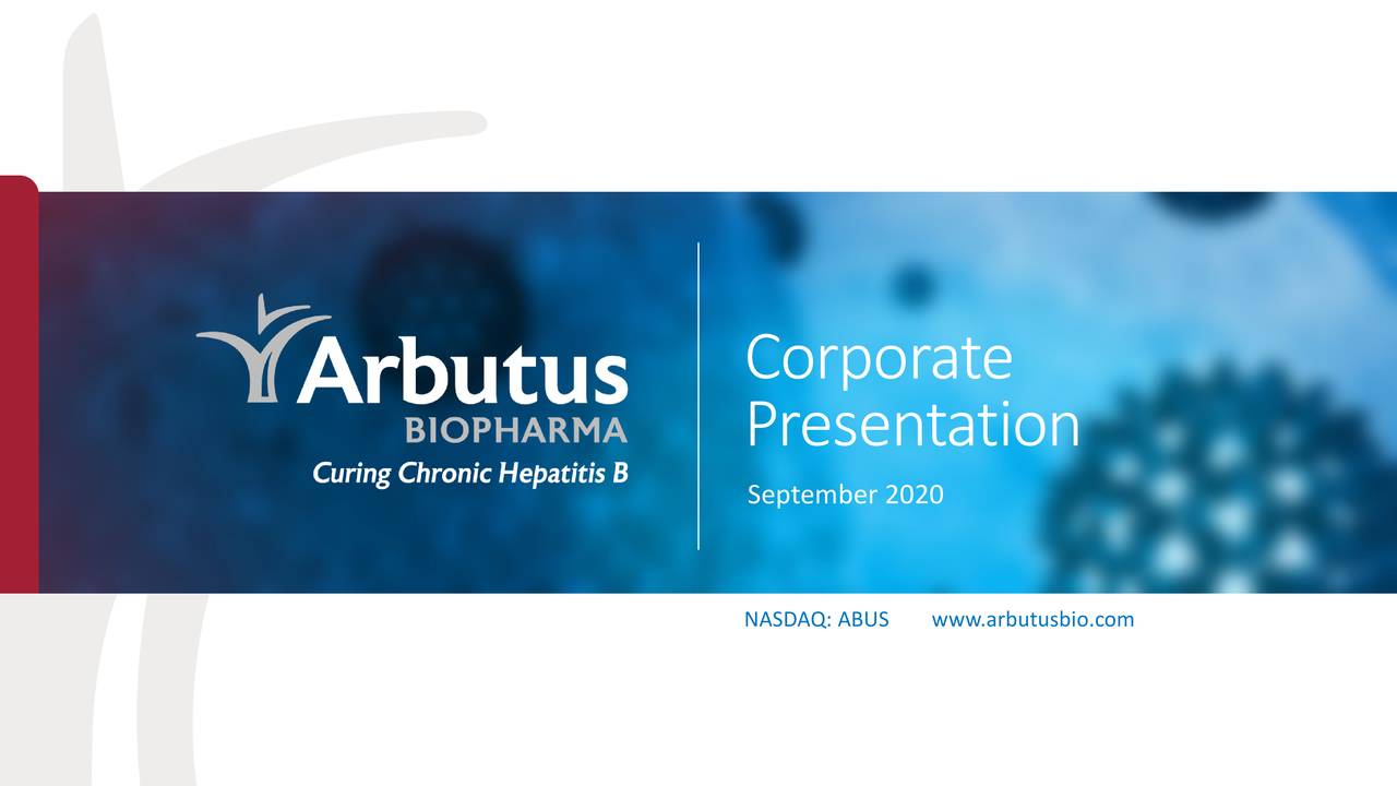 Arbutus Biopharma (ABUS) Investor Presentation Slideshow (NASDAQABUS