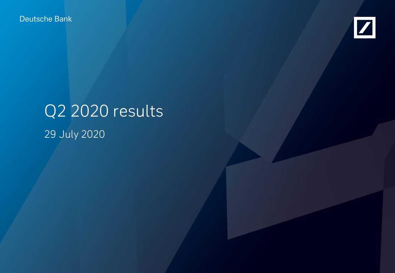 Deutsche Bank Aktiengesellschaft 2020 Q2 Results Earnings Call