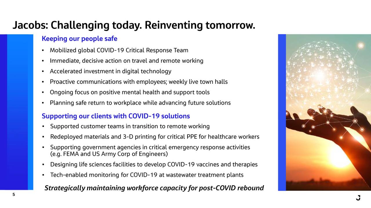 Jacobs Engineering Group Inc. 2020 Q2 Results Earnings Call