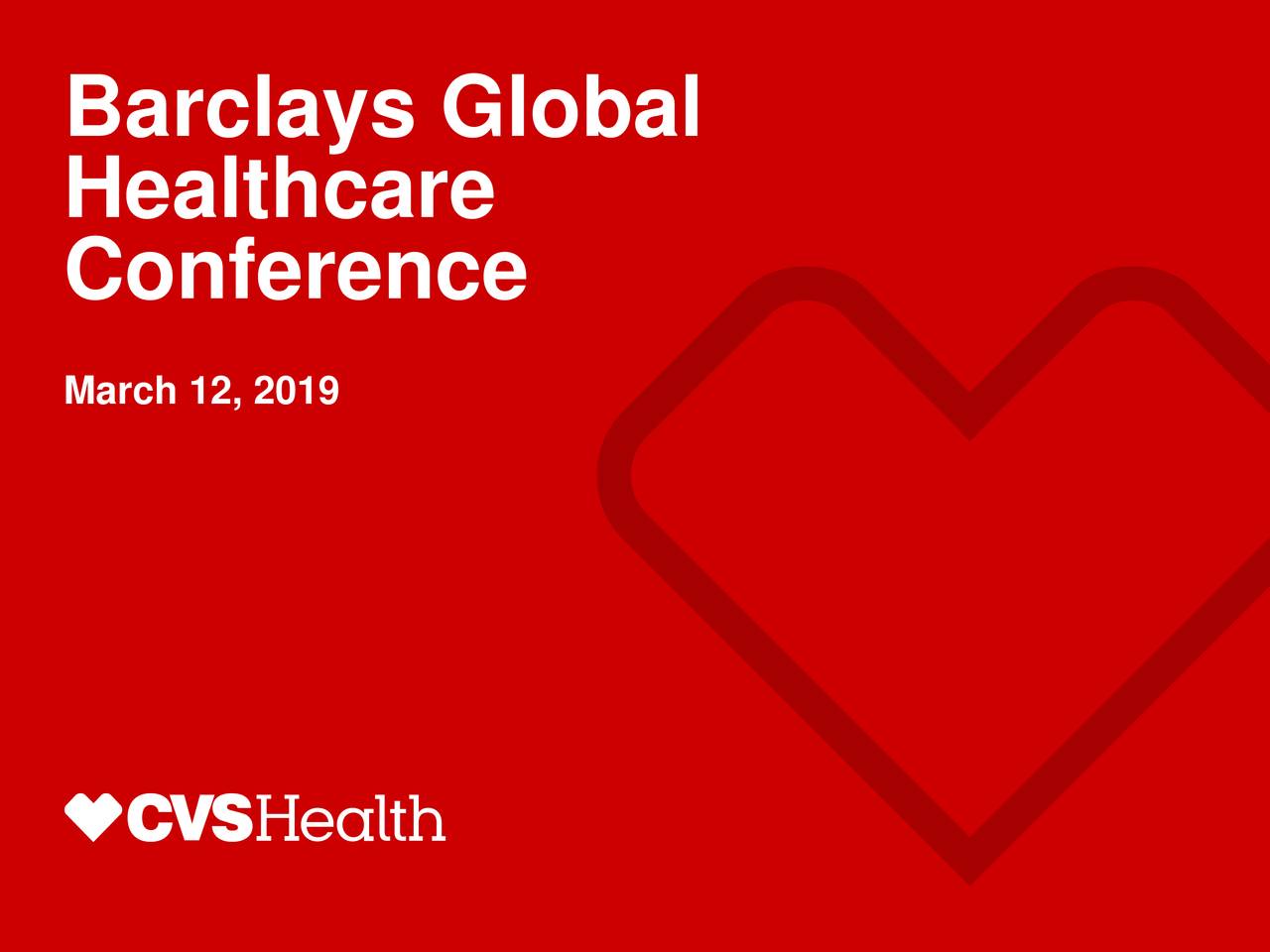 CVS Health (CVS) Presents At Barclays Global Healthcare Conference