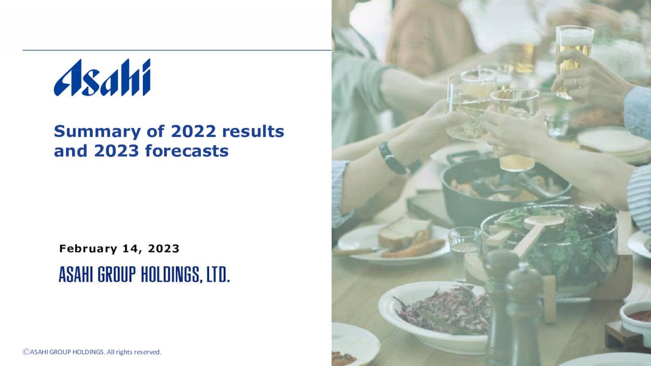 Asahi Group Holdings, Ltd. 2022 Q4 - Results - Earnings Call ...