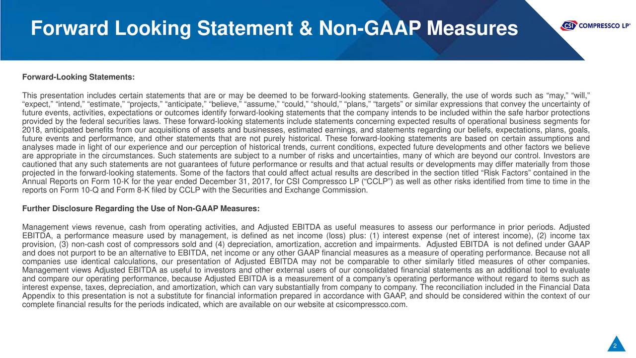 Forward Looking Statement & Non-GAAP Measures