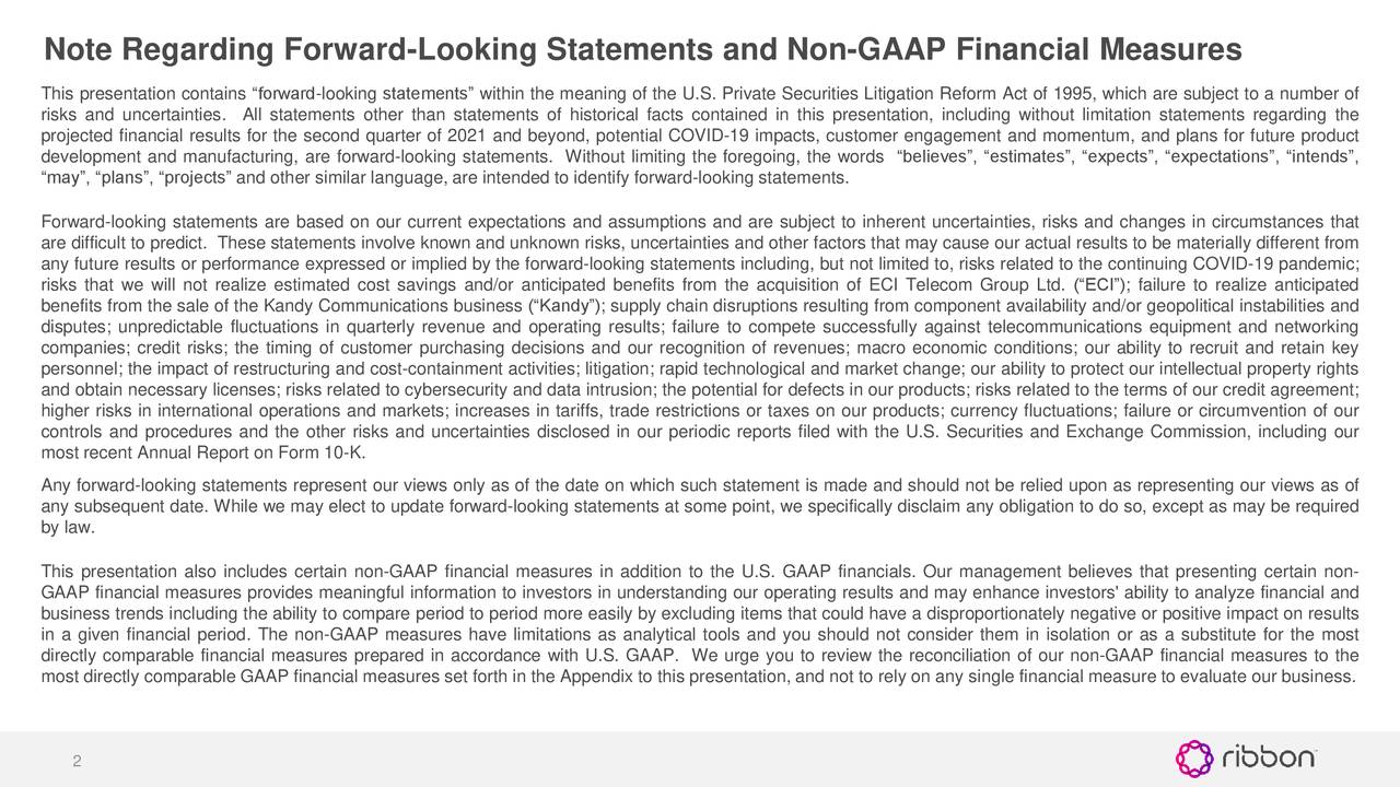 Ribbon Communications Inc. 2021 Q1 Results Earnings Call