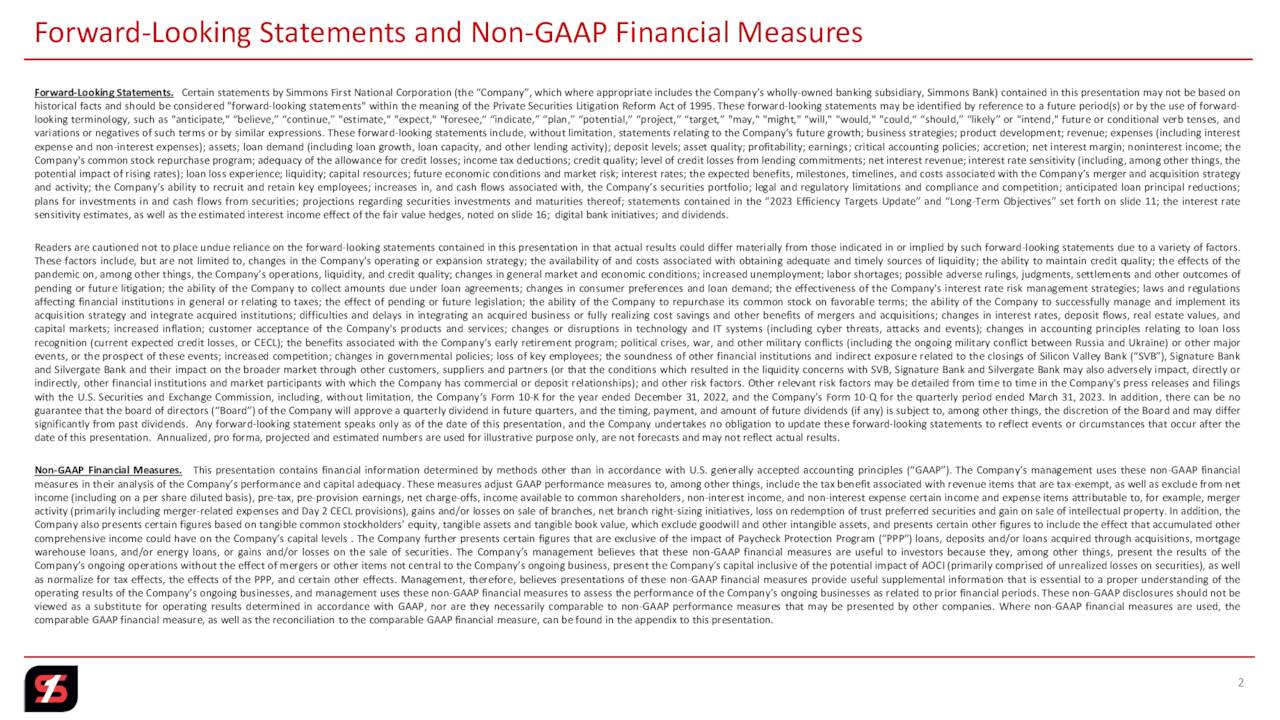 Forward-Looking Statements and Non-GAAP Financial Measures