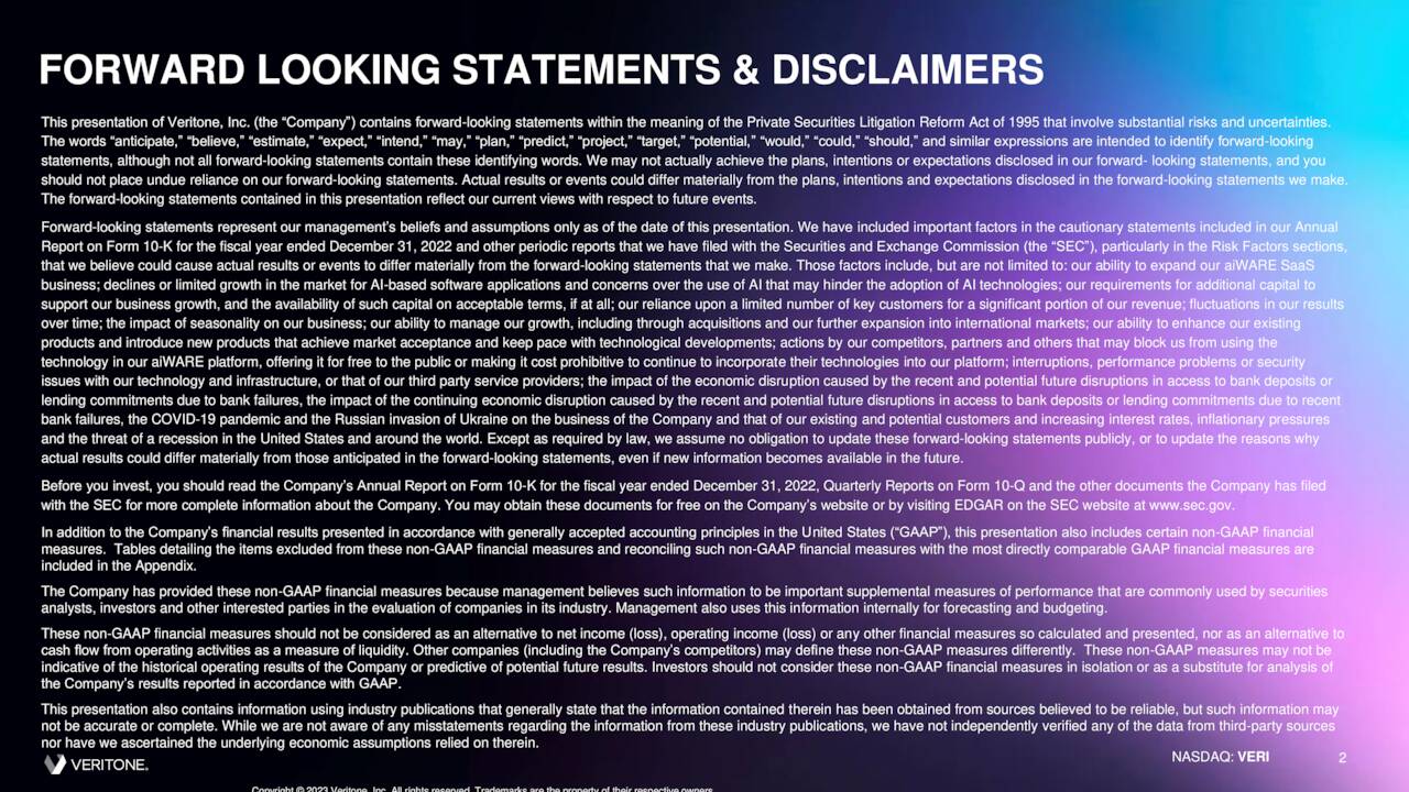 FORWARD LOOKING STATEMENTS & DISCLAIMERS