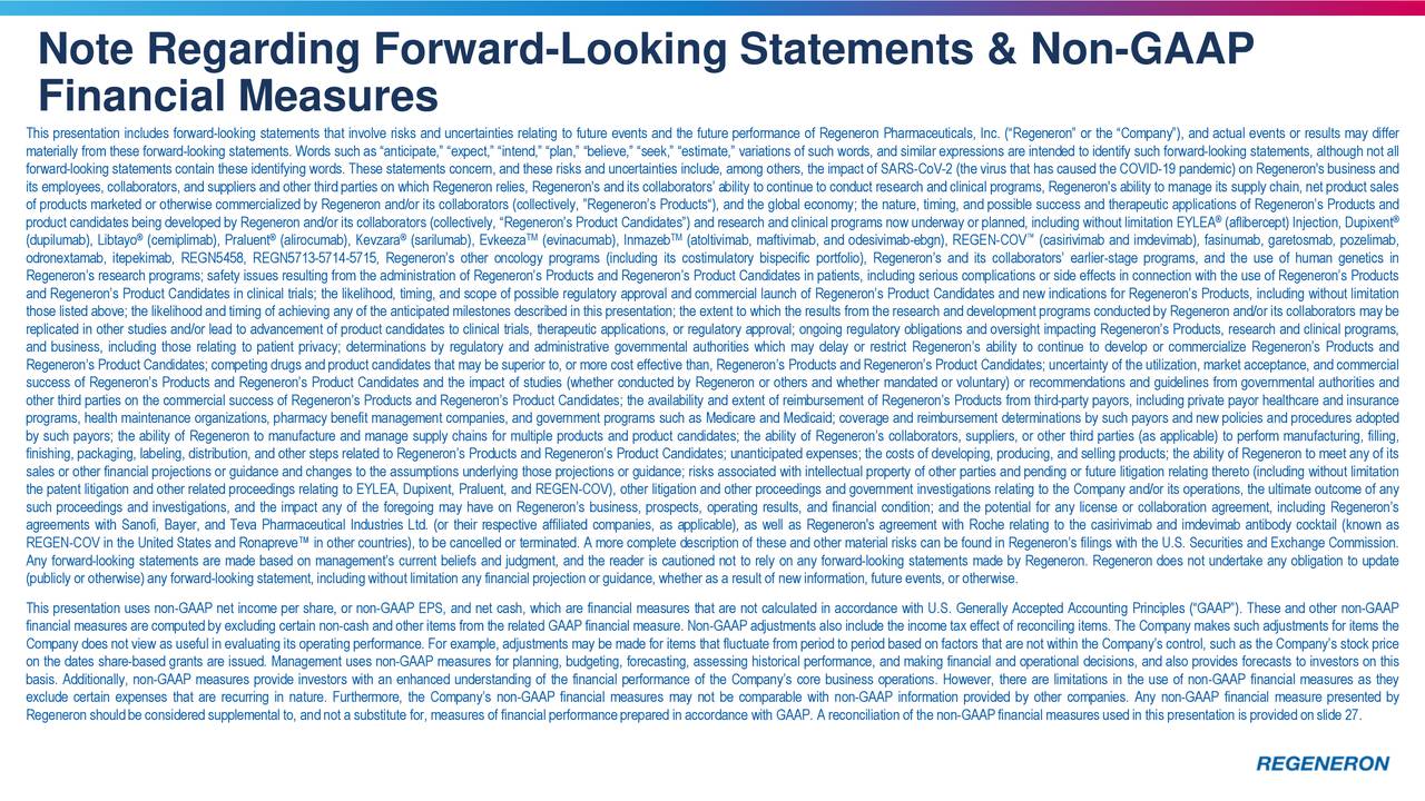 Note Regarding Forward-Looking Statements & Non-GAAP