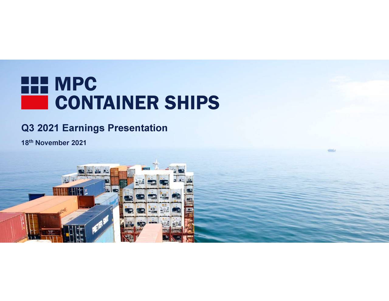 MPC Container Ships ASA 2021 Q3 - Results - Earnings Call Presentation ...