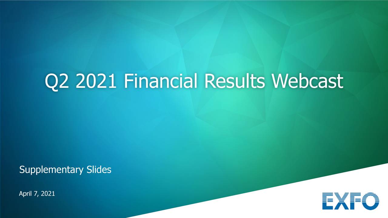 Q2 2021 Financial Results Webcast