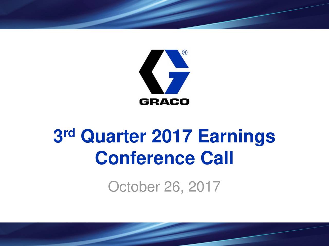 Graco Inc. 2017 Q3 Results Earnings Call Slides (NYSEGGG