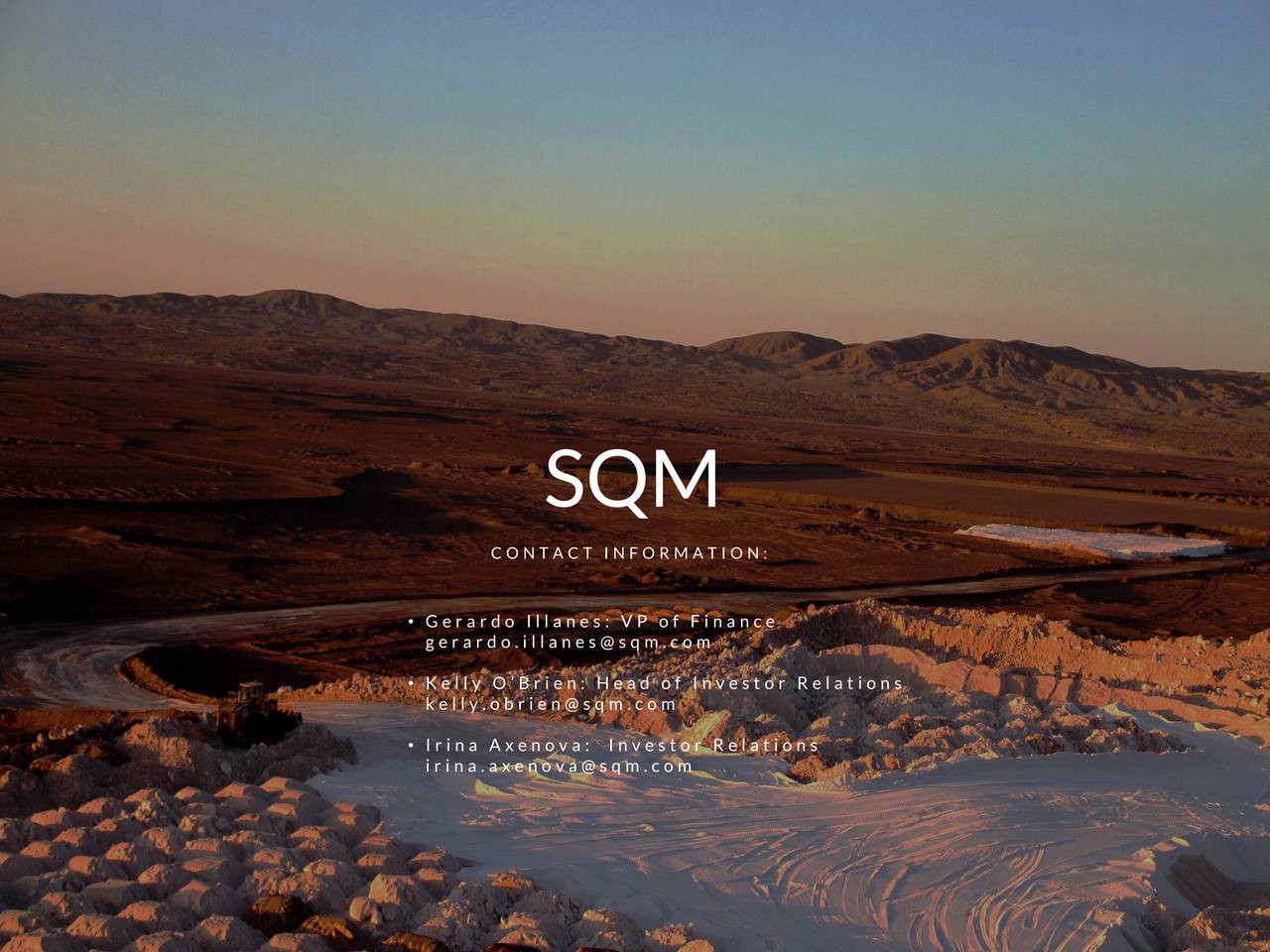 Sociedad Química y Minera de Chile (SQM) Presents At Phosphates 2018