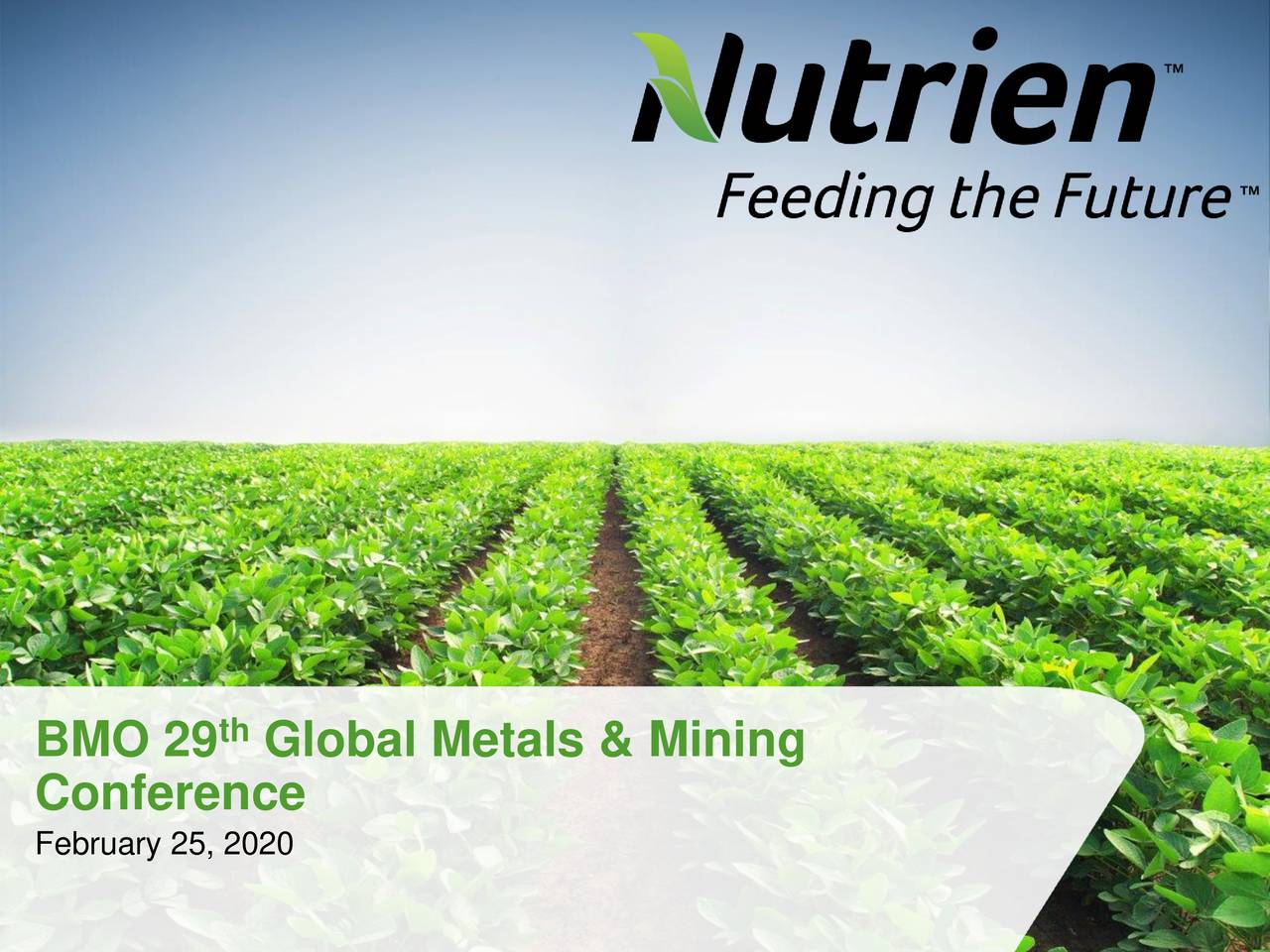 Nutrien (NTR) Presents At BMO 29th Global Metals & Mining Conference
