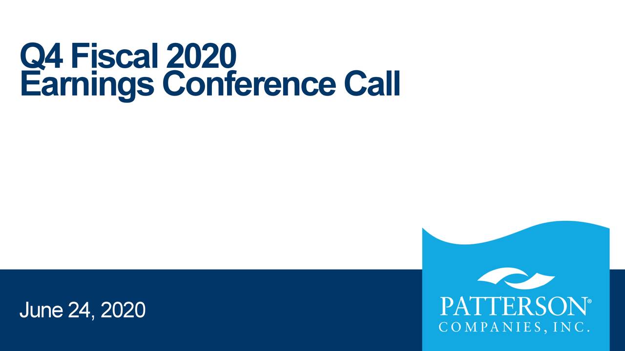 Patterson Companies Inc 2020 Q4 Results Earnings Call Presentation Nasdaqpdco Seeking 3293