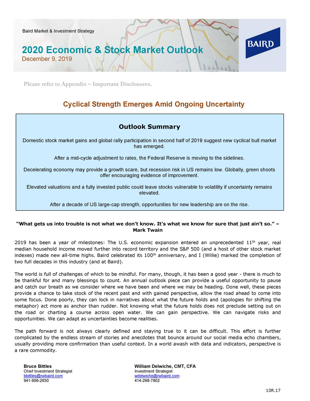 Baird Market & Investment Strategy