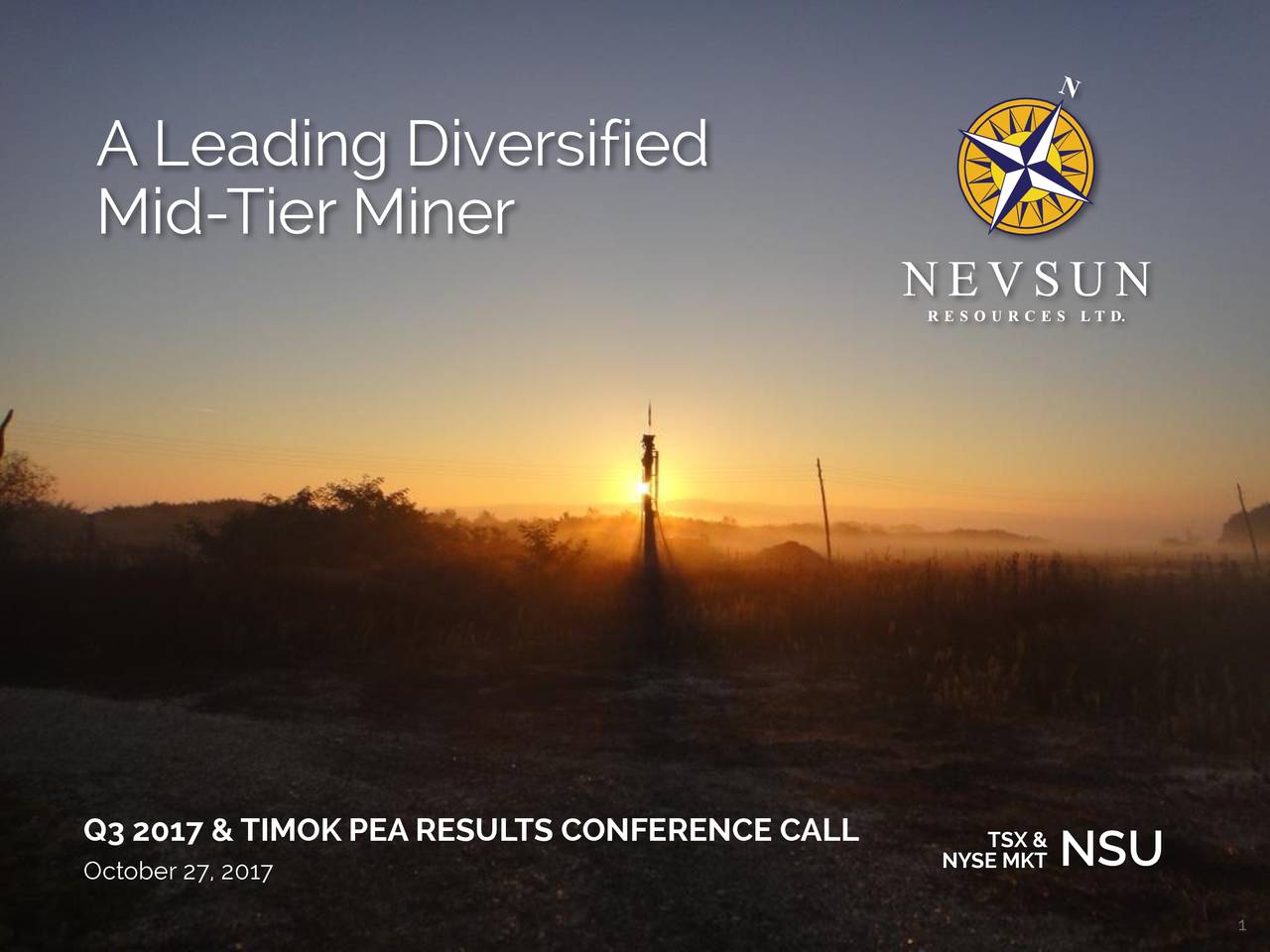 Nevsun Resources Ltd. 2017 Q3 Results Earnings Call Slides (NYSEMKT