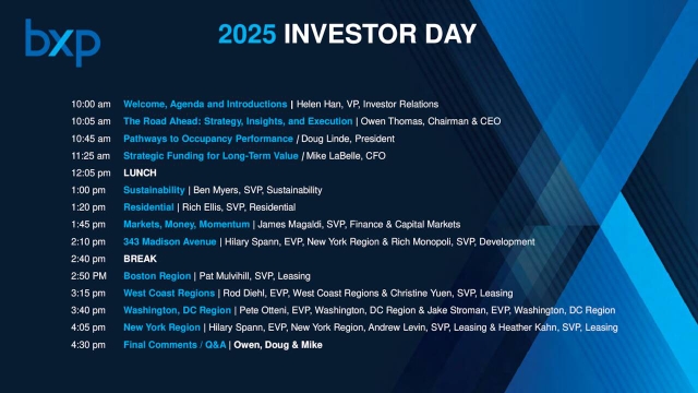 BXP, Inc. (BXP) Inc. - Analyst/Investor Day - Slideshow (NYSE:BXP) 2025 ...